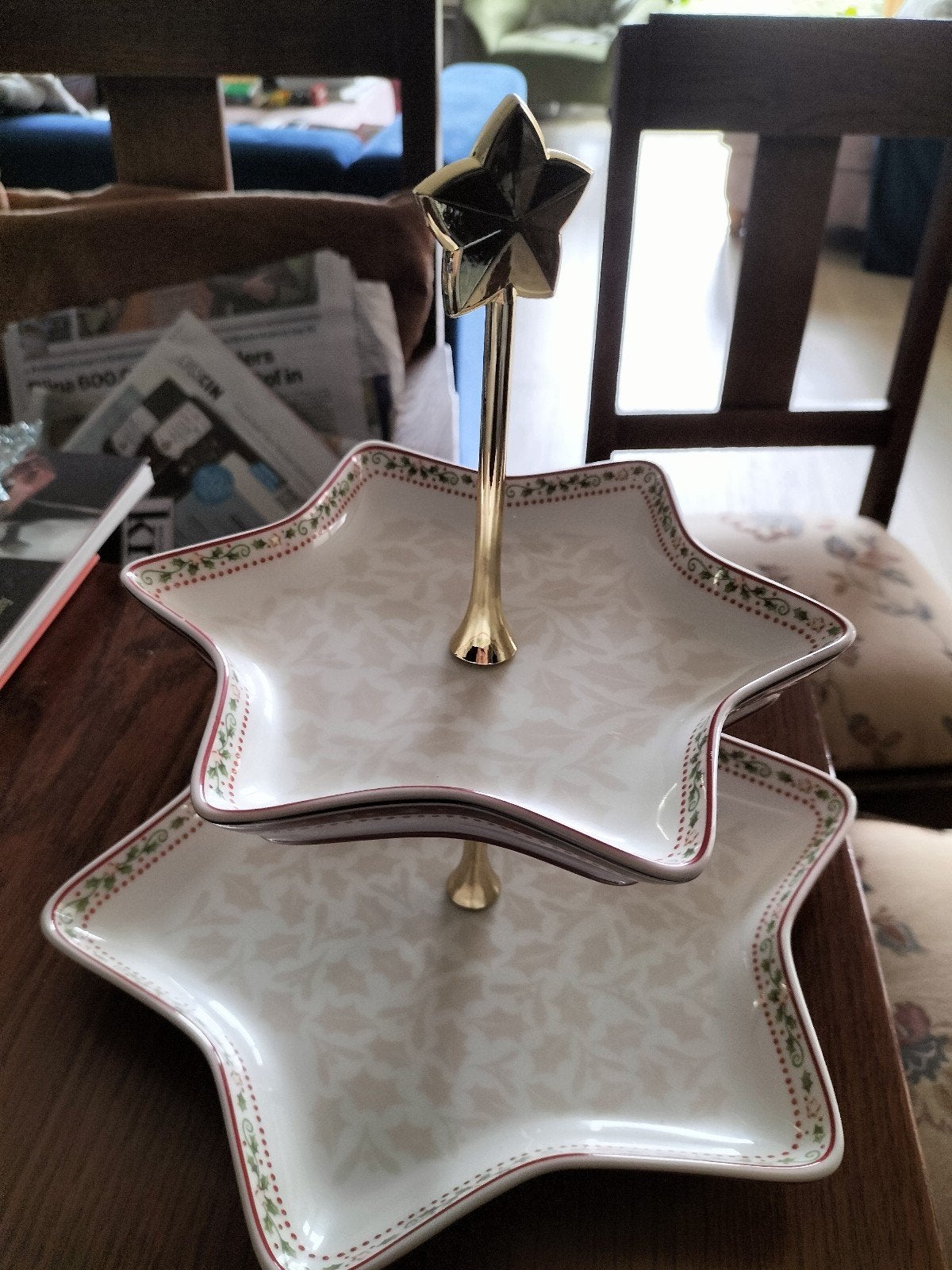 Kerst Sterren Etagere Winter Bakery Delight Villeroy en Boch, Verzenden, Zo goed als nieuw