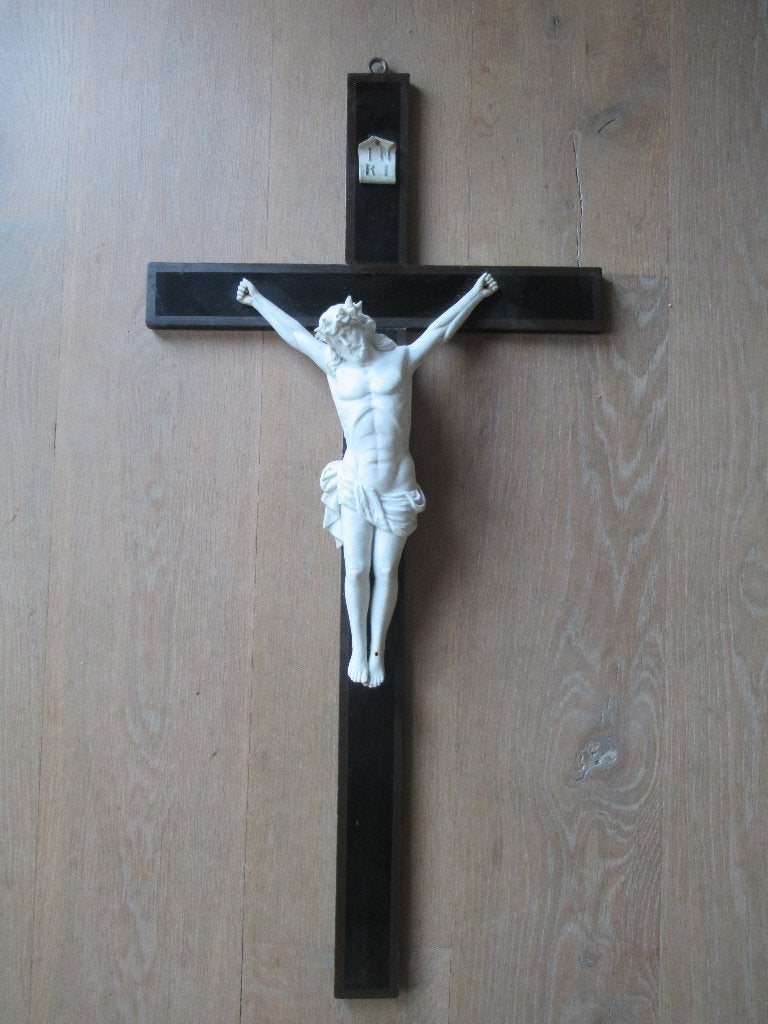 Christusbeeld Crucifix corpus Christi kruisbeeld antiek 80cm, Ophalen of Verzenden