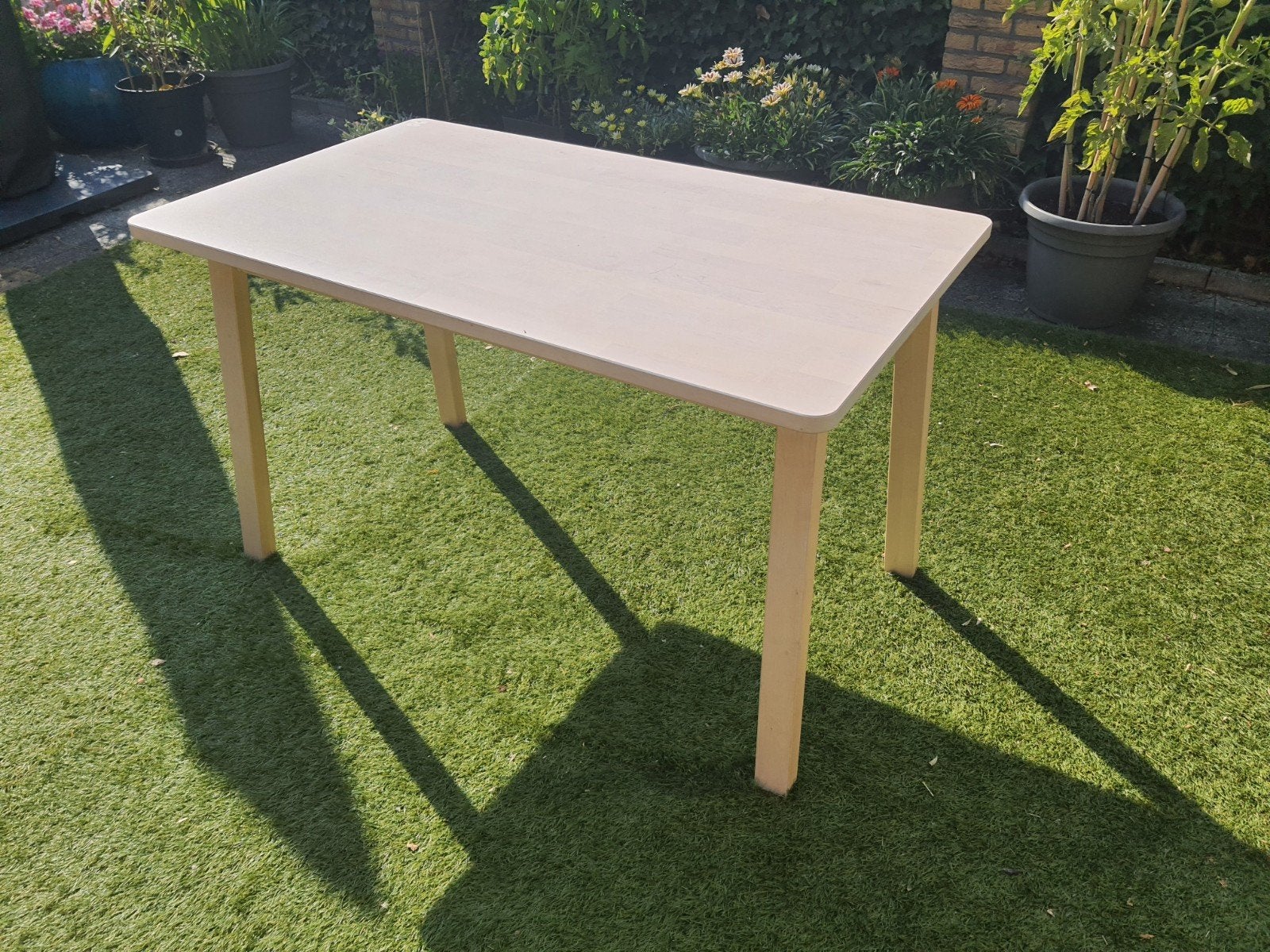 Norraker tafel Ikea (optioneel met bankje), Ophalen, Gebruikt, 100 tot 150 cm, 50 tot 100 cm