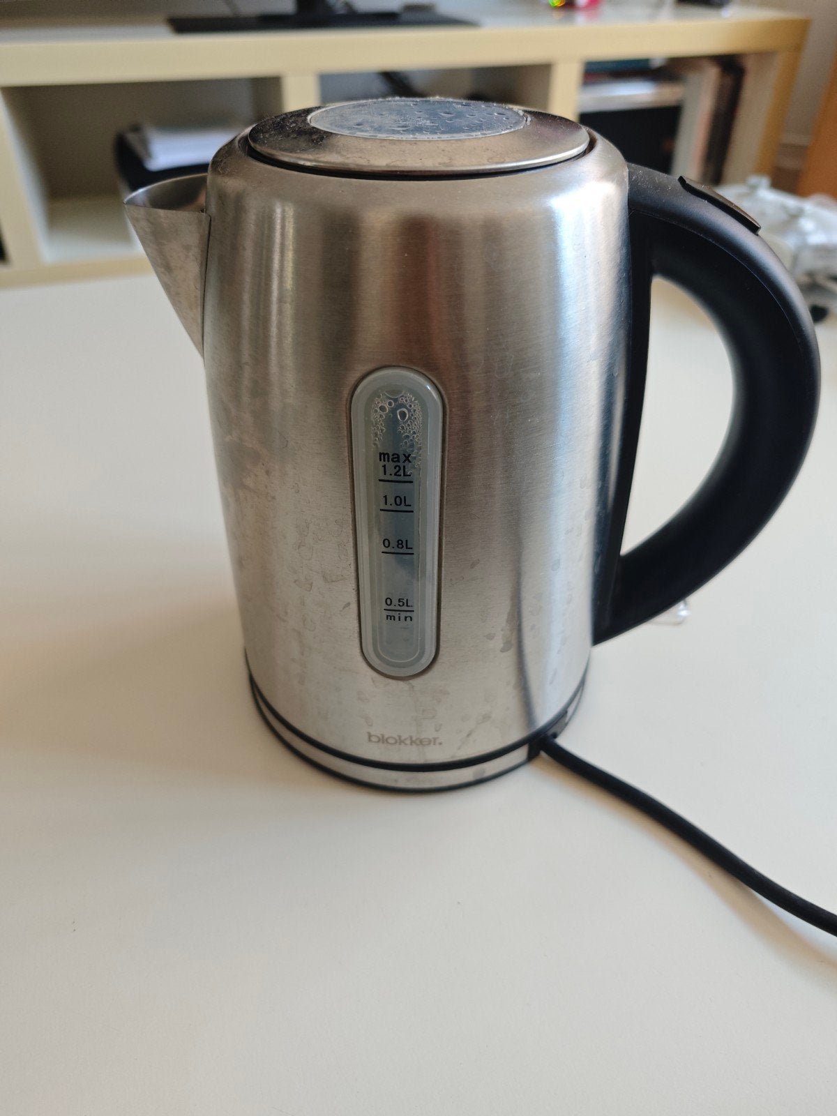 Blokker waterkoker RVS 1.2L, 1 tot 2 liter, Ophalen, Gebruikt, Rvs