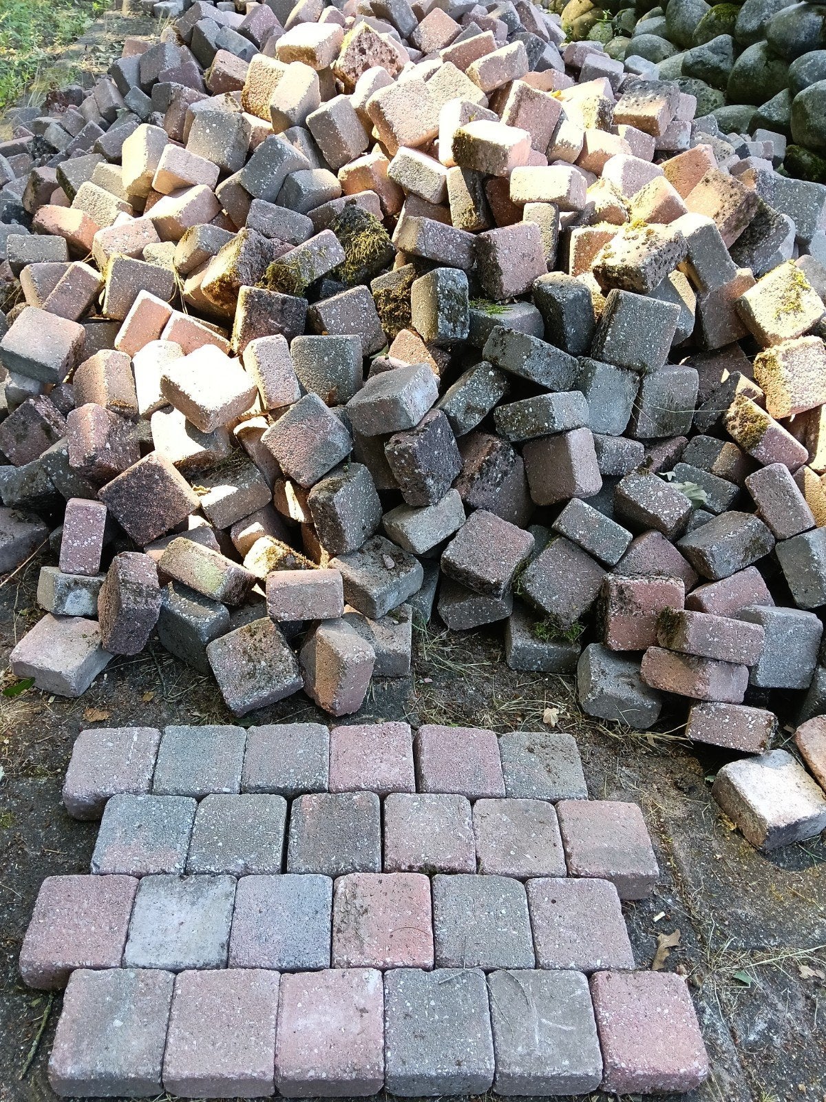 Koppelstones getrommeld rood/zwart, Ophalen, Gebruikt, Klinkers, 10 m² of meer