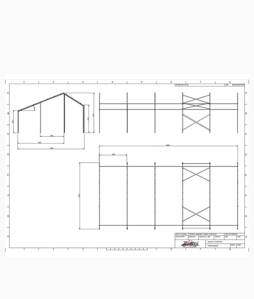 staalconstructie voor kapschuur van 12x25 meter, Ophalen, Werkplaats, Gebouw of Erf