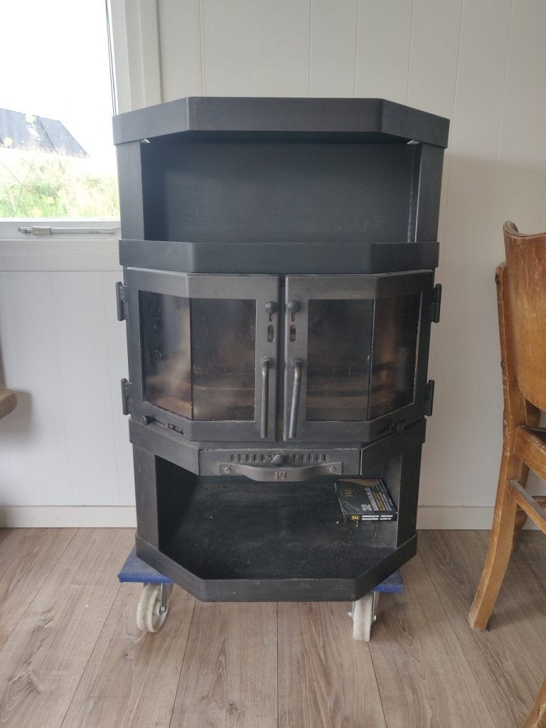 Sfeervolle houtkachel Hallers Esbjerg 90 (8 kW), Ophalen, Gebruikt, Houtkachel, Vrijstaand