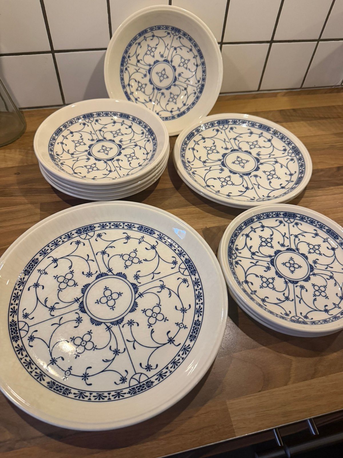 Blue saks staffordshire engeland, Antiek en Kunst, Ophalen of Verzenden