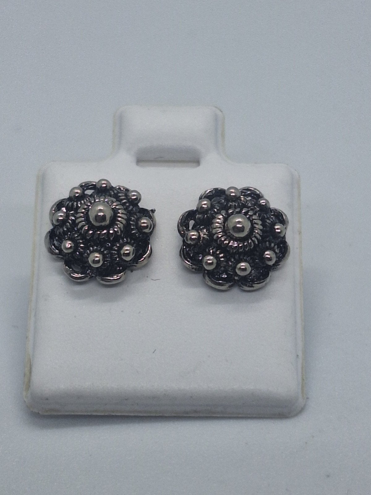 Antieke Zeeuwse knop oorknopjes zilver, Ophalen of Verzenden