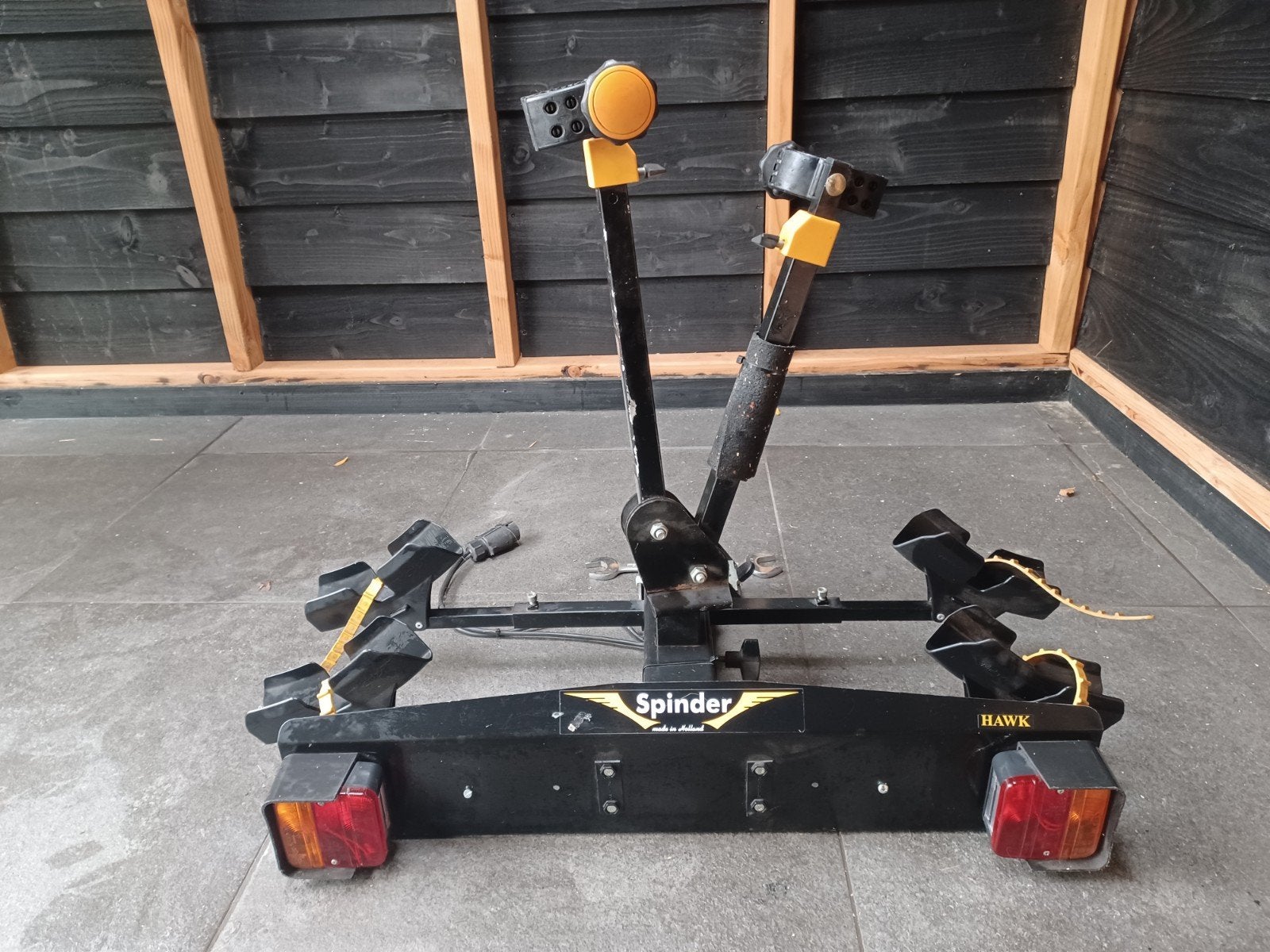 Spinder Hawk trekhaak fietsendrager, Auto diversen, Ophalen, 2 fietsen, Gebruikt, Trekhaakdrager