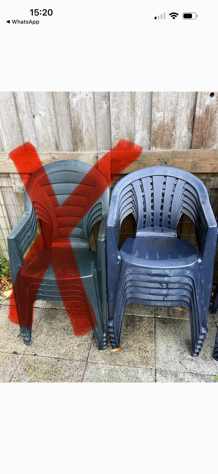 Verschillende tuinstoelen, Ophalen, Gebruikt, Plastic, Stapelbaar
