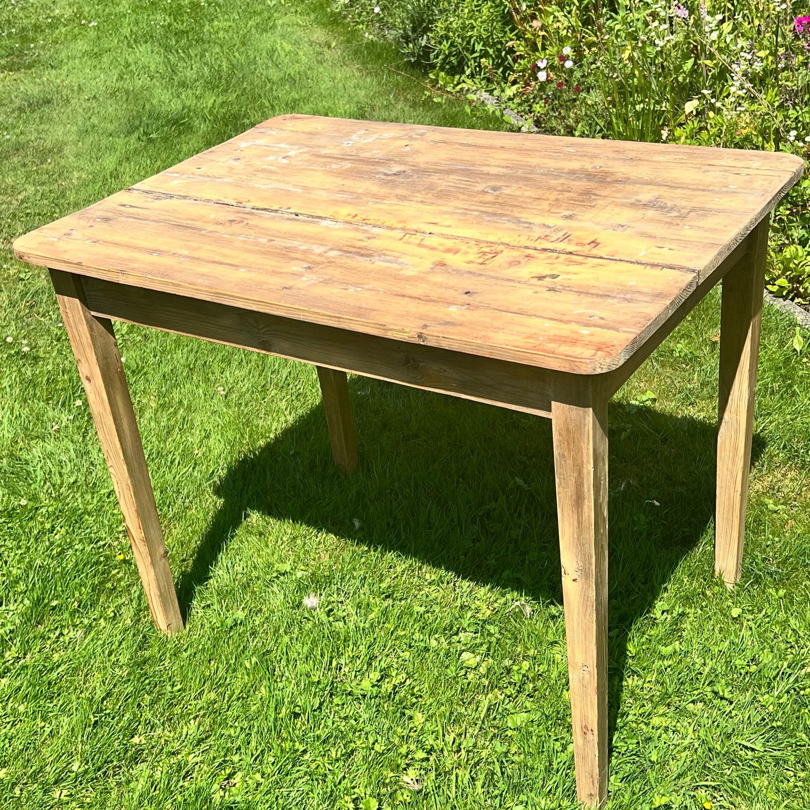Oude Geloogd Grenen Tafel - 95x65x76 cm, Ophalen