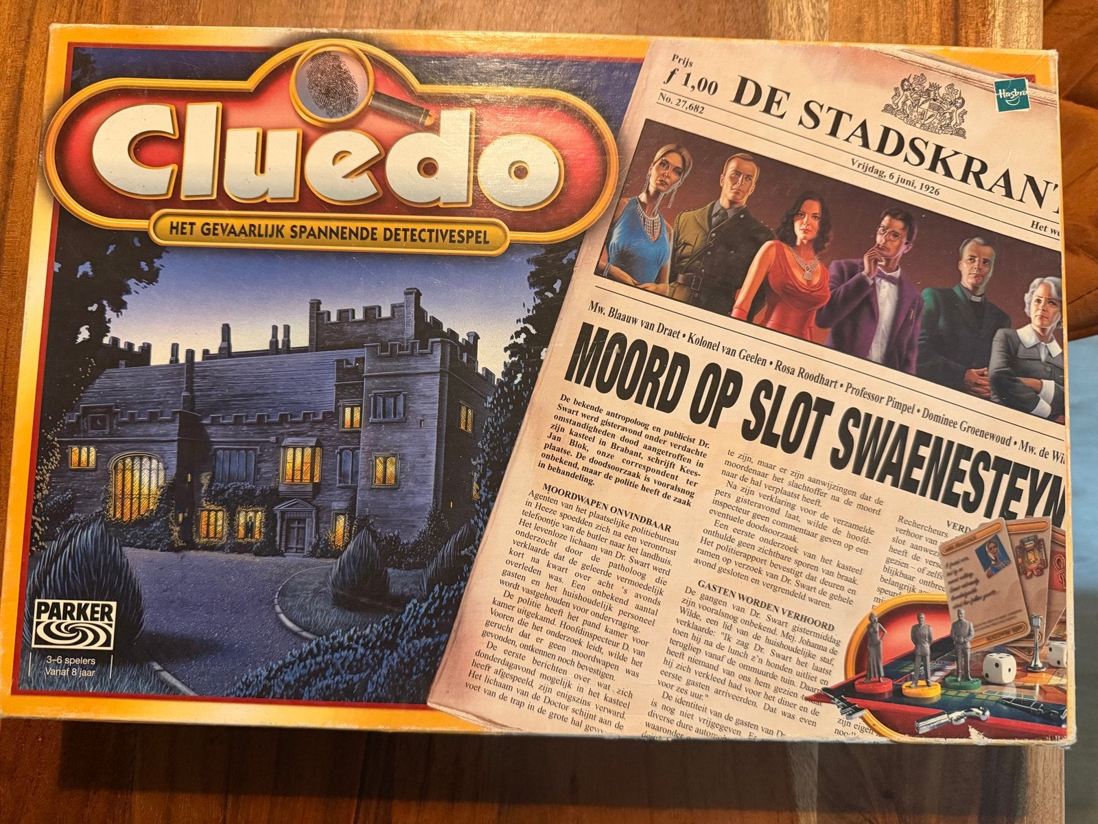 Cluedo: Het Gevaarlijk Spannende Detectivespel, Drie of vier spelers, Ophalen of Verzenden, Gebruikt