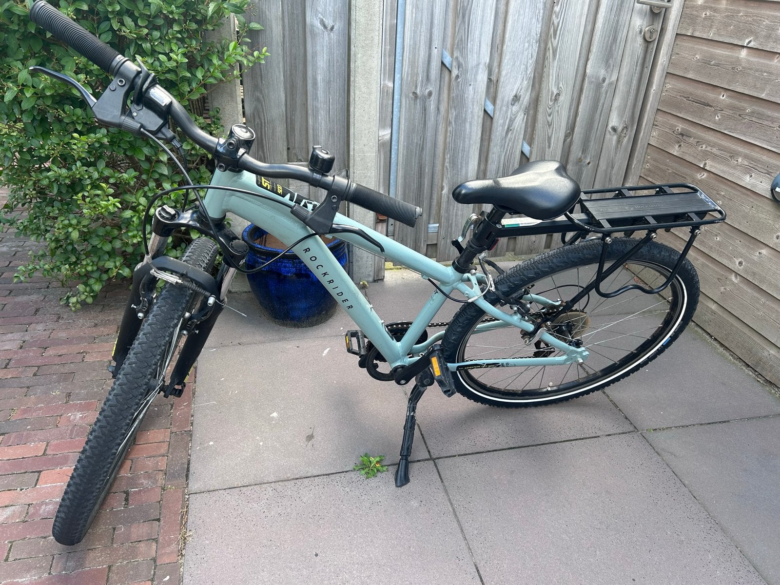 Jongensfiets Rockrider 26 inch - Incl. bagagedrager en stand, Ophalen, Gebruikt, Overige merken, Versnellingen