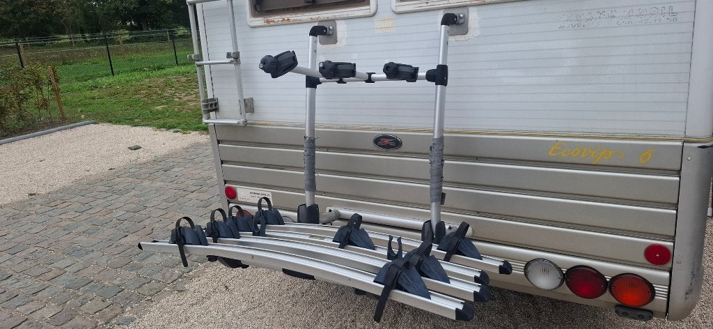 Alu Thule Camper Fietsenrek 4 Fietsen + Beschermhoes, Ophalen, Gebruikt