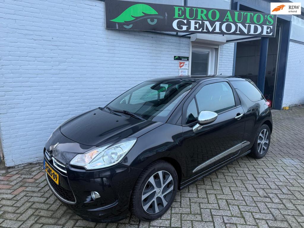 Citroen DS3 1.6 VTi So Chic AUTOMAAT CLIMA LEDERBEKLEDING, Euro 5, Gebruikt, Zwart, 4 cilinders