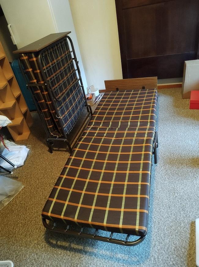 opklapbed 2 stuks, Huis en Inrichting, Slaapkamer | Bedden, Ophalen, Gebruikt, Bruin, 190 cm of minder