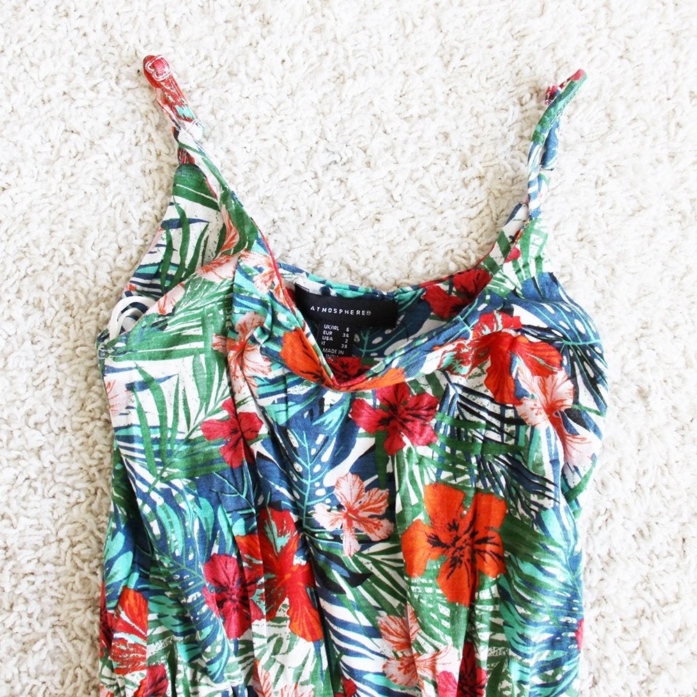 Prachtige Atmosphere Bloemen Jurk Lang (XS) - 511 € 15,-, Atmosphere, Meerkleurig, Ophalen of Verzenden, Zo goed als nieuw
