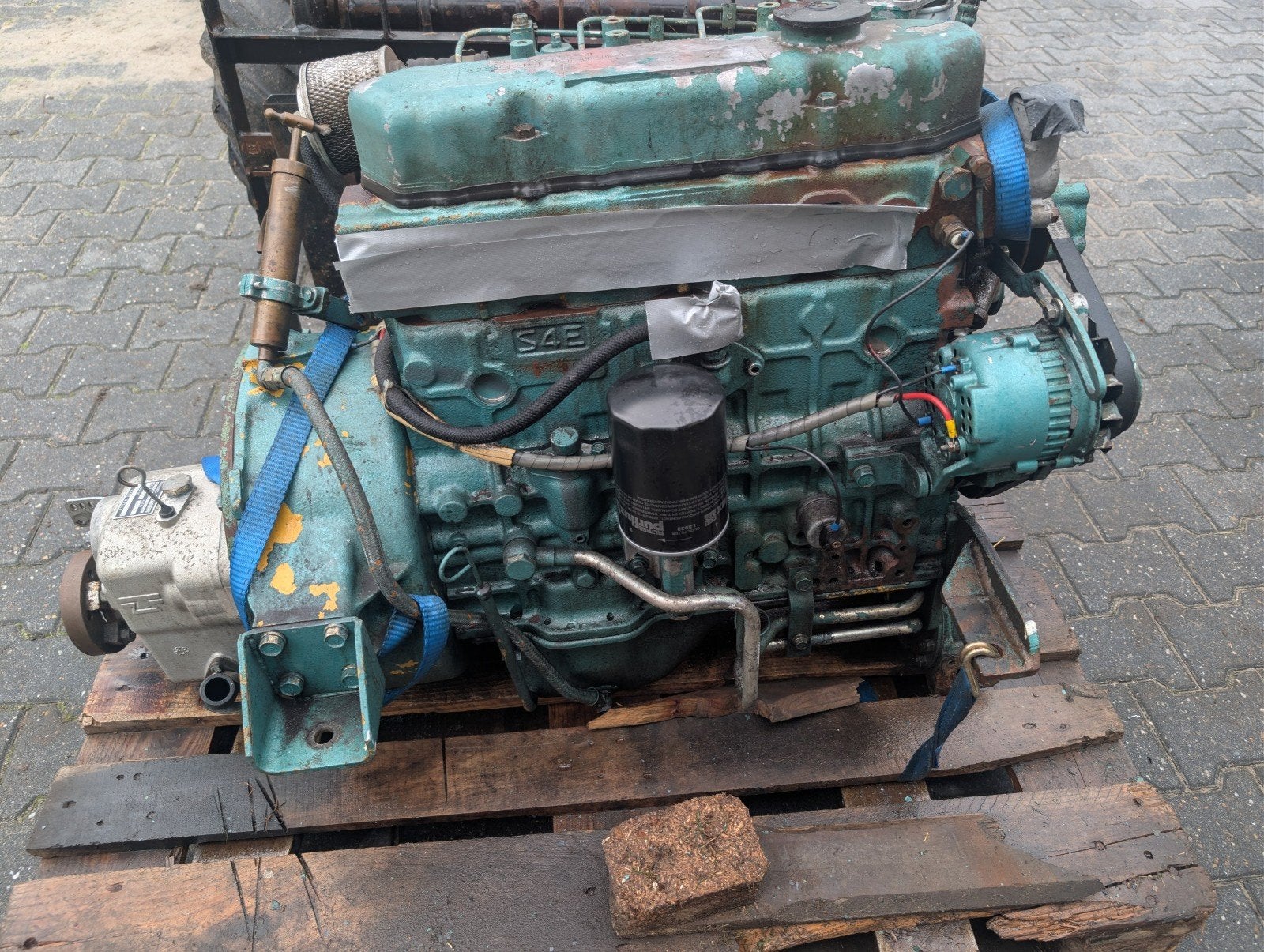 Mitsubishi S4E scheepsmotor met om keerkoppeling, Watersport en Boten, Bootonderdelen, Ophalen, Gebruikt, Motor en Techniek, Zeilboot of Motorboot