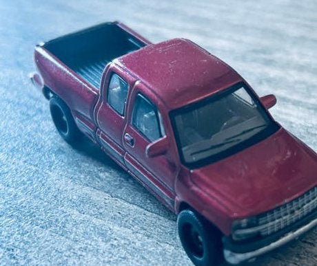 Rode speelgoed pick-up truck, Kinderen en Baby's, Ophalen of Verzenden, Zo goed als nieuw