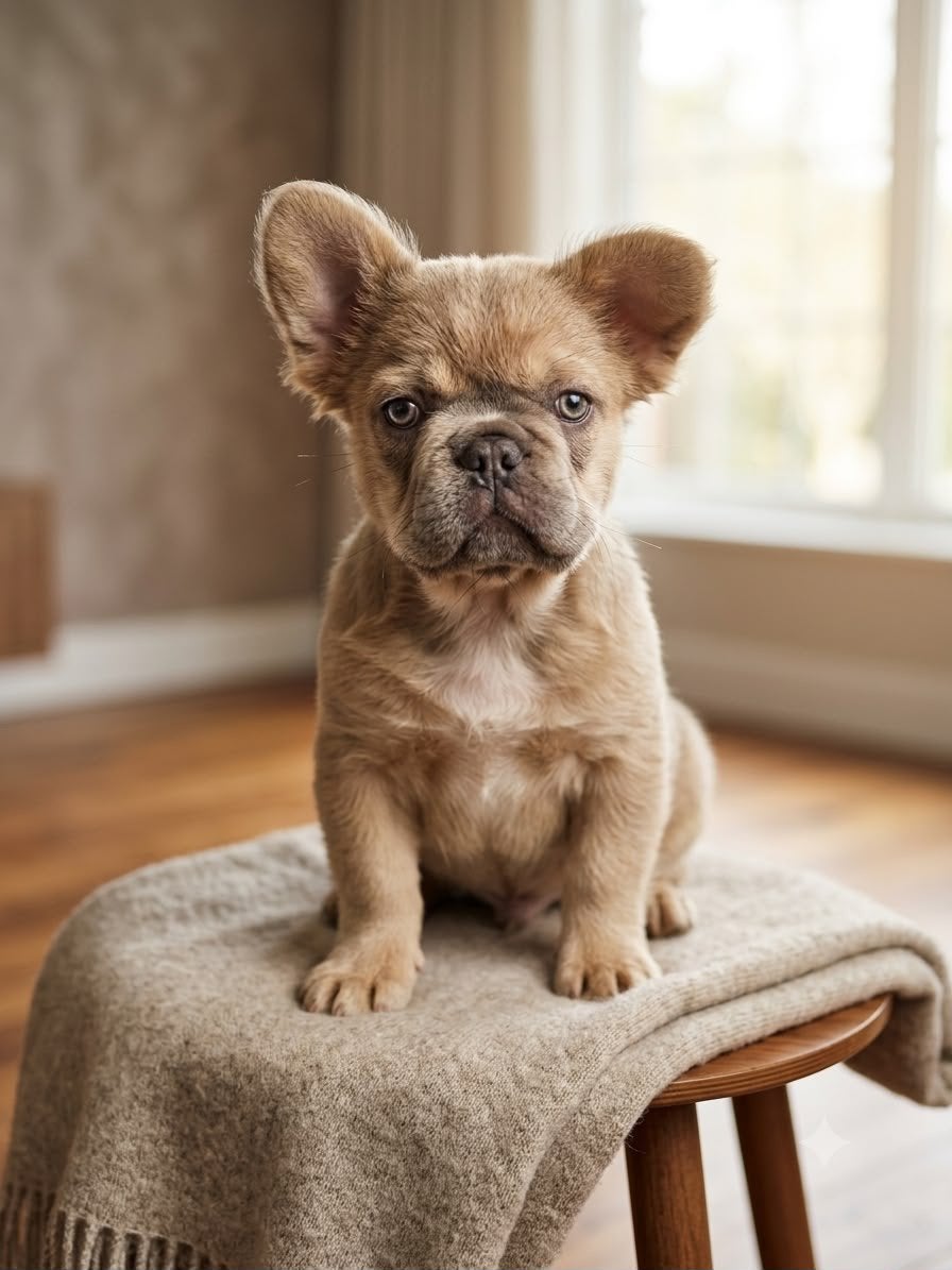 Franse Bulldog Fluffy reu, Reu, 8 tot 15 weken, Buitenland, Parvo