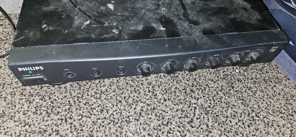 Philips Karaoke Mixer 3 X Mic ingang 22ER9060/00 met Echo, Ophalen of Verzenden, Zo goed als nieuw, Mixer
