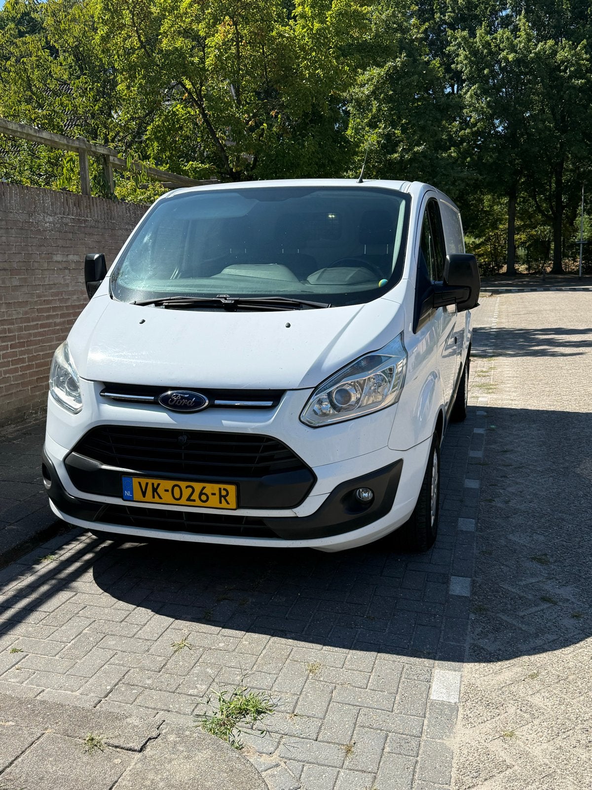 Ford Transit Custom 2014 L2H1 Airco nieuw apk, Euro 5, Zwart, 4 cilinders, Wit