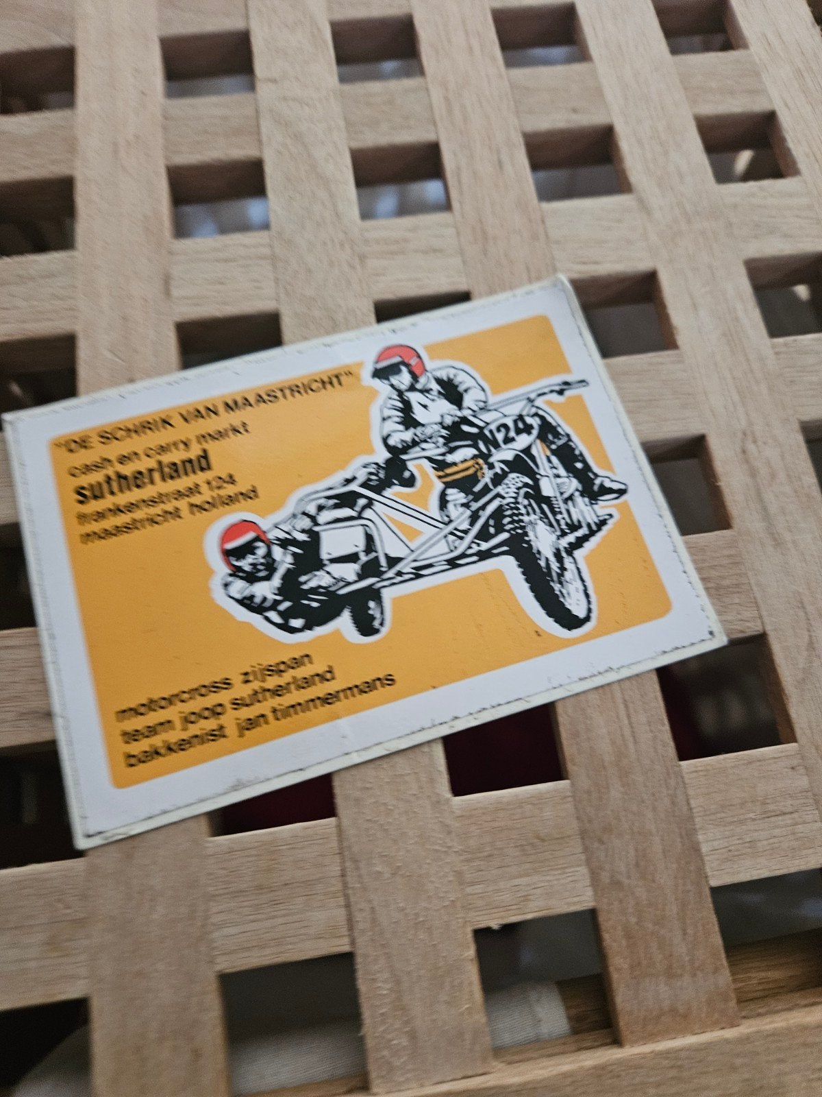 Motorcross Zijspan sticker, Ophalen of Verzenden, Zo goed als nieuw, Motoren