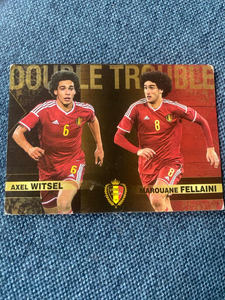 Panini Spelerskaart Axel Witsel & Marouane Fellaini, Ophalen of Verzenden, Zo goed als nieuw