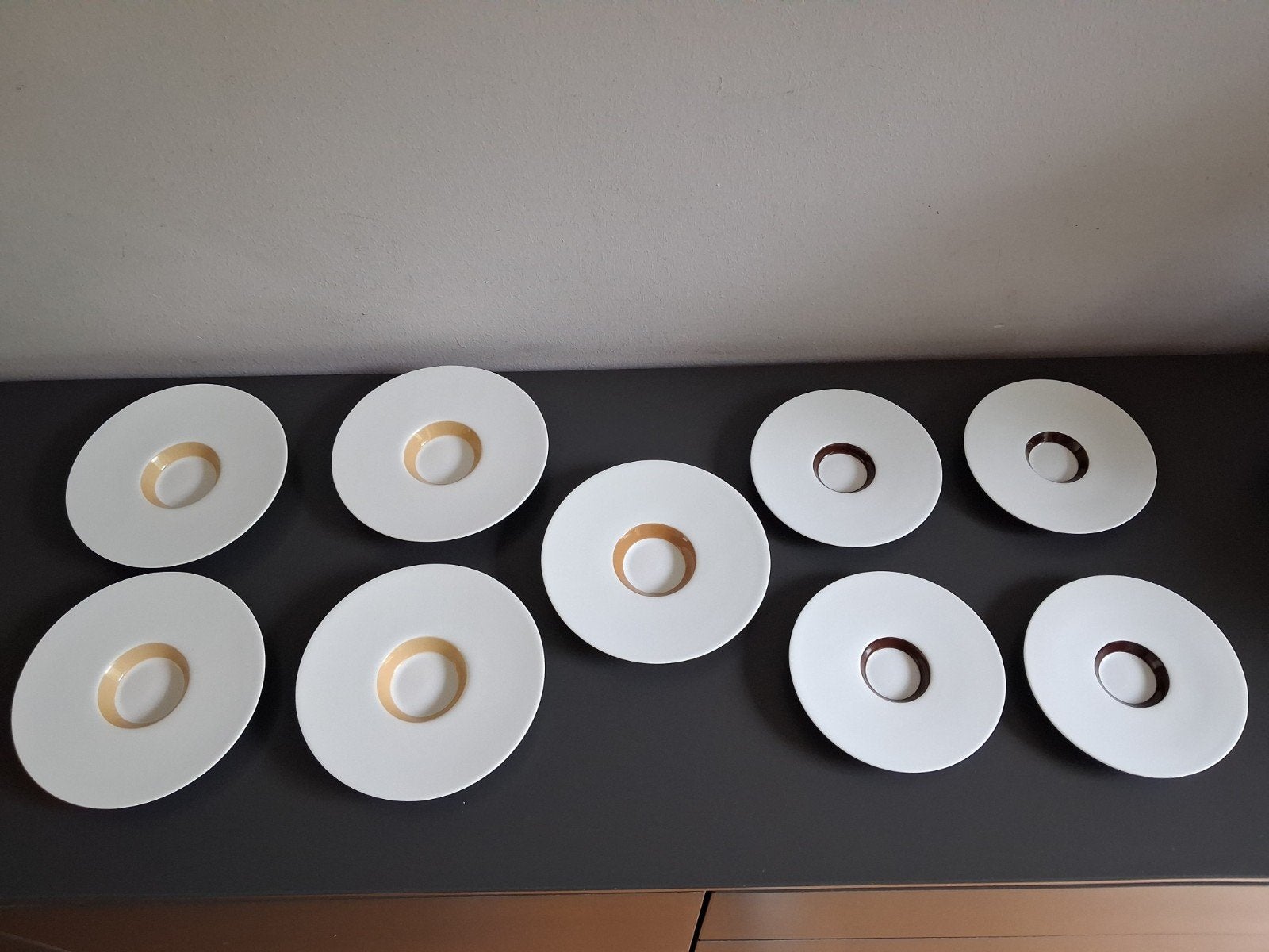Nespresso schotels Andre Putman Collections 9 stuks), Ophalen of Verzenden, Overige stijlen, Kop(pen) en/of Schotel(s), Glas
