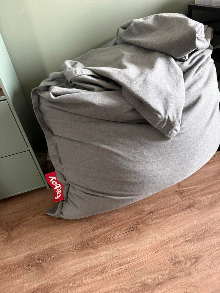 2 Fatboy zitzakken XL grijs outdoor, Ophalen, Zo goed als nieuw, Grijs, Zitzak