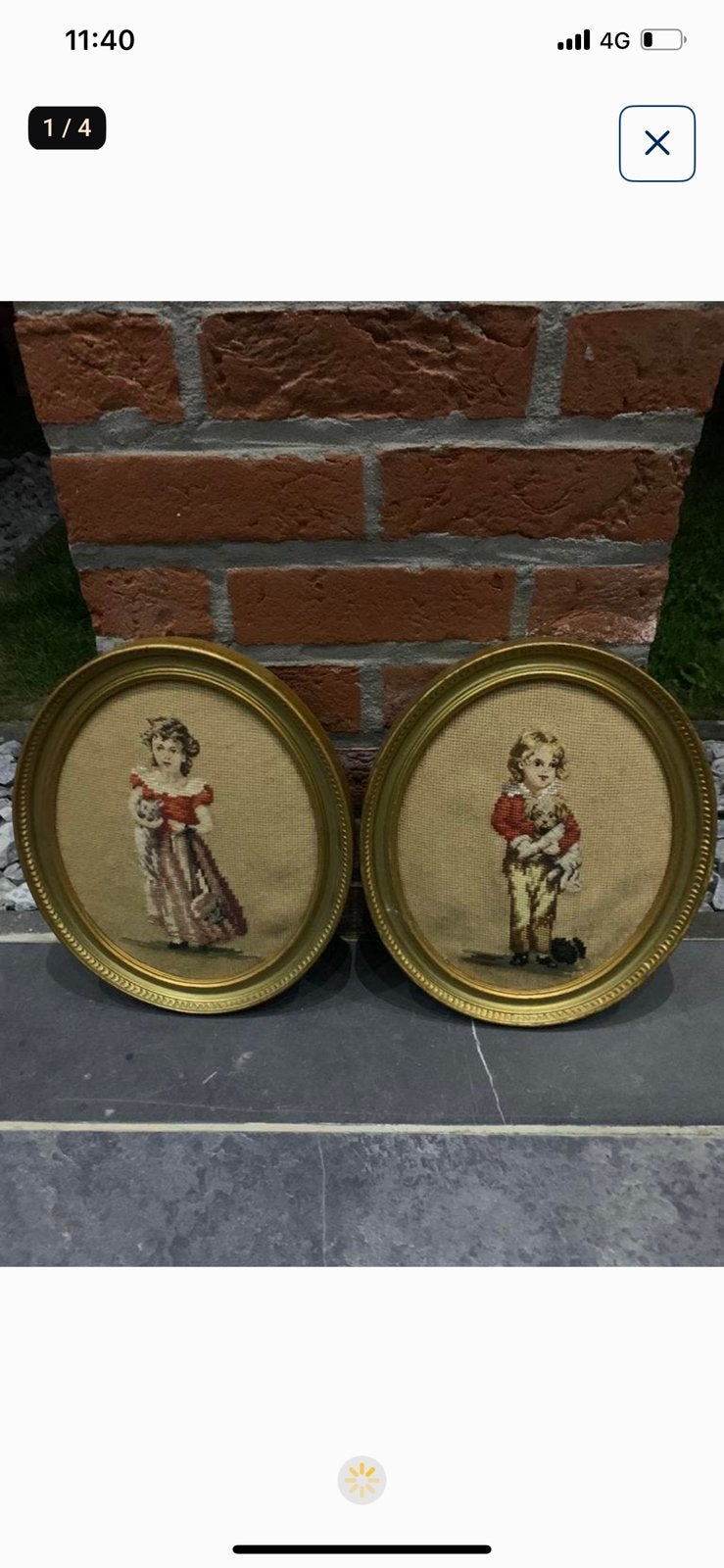 Handgebreid ovale kaders, Ophalen of Verzenden