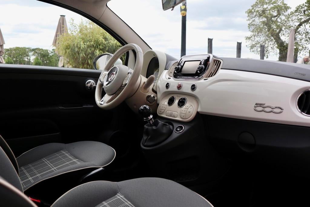Fiat 500 1.2 Lounge | Panoramadak | Automatische airco | Cru, Voorwielaandrijving, Gebruikt, 4 cilinders, 840 kg
