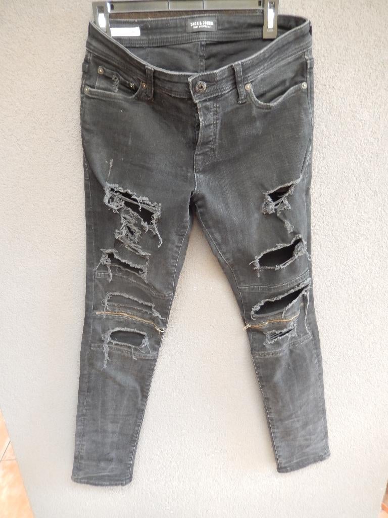 Jack & Jones heren Jeans, W32 (confectie 46) of kleiner, Ophalen of Verzenden, Zo goed als nieuw, Grijs