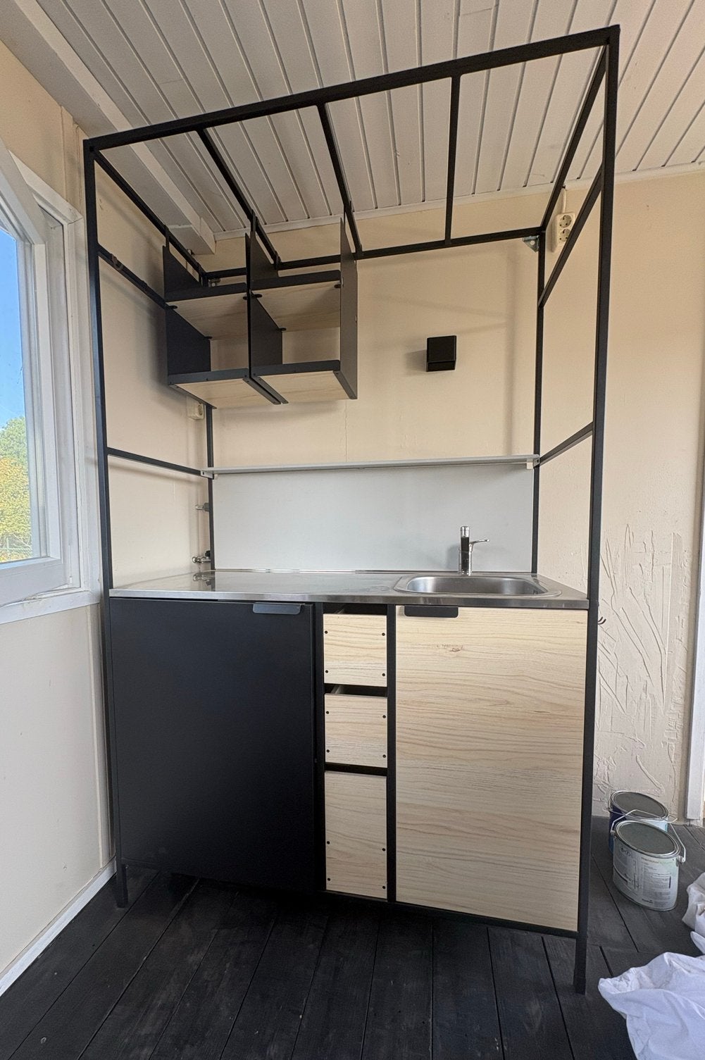 ÄSPINGE mini keuken ikea, Huis en Inrichting, Ophalen, Gebruikt, Zwart, Overige typen