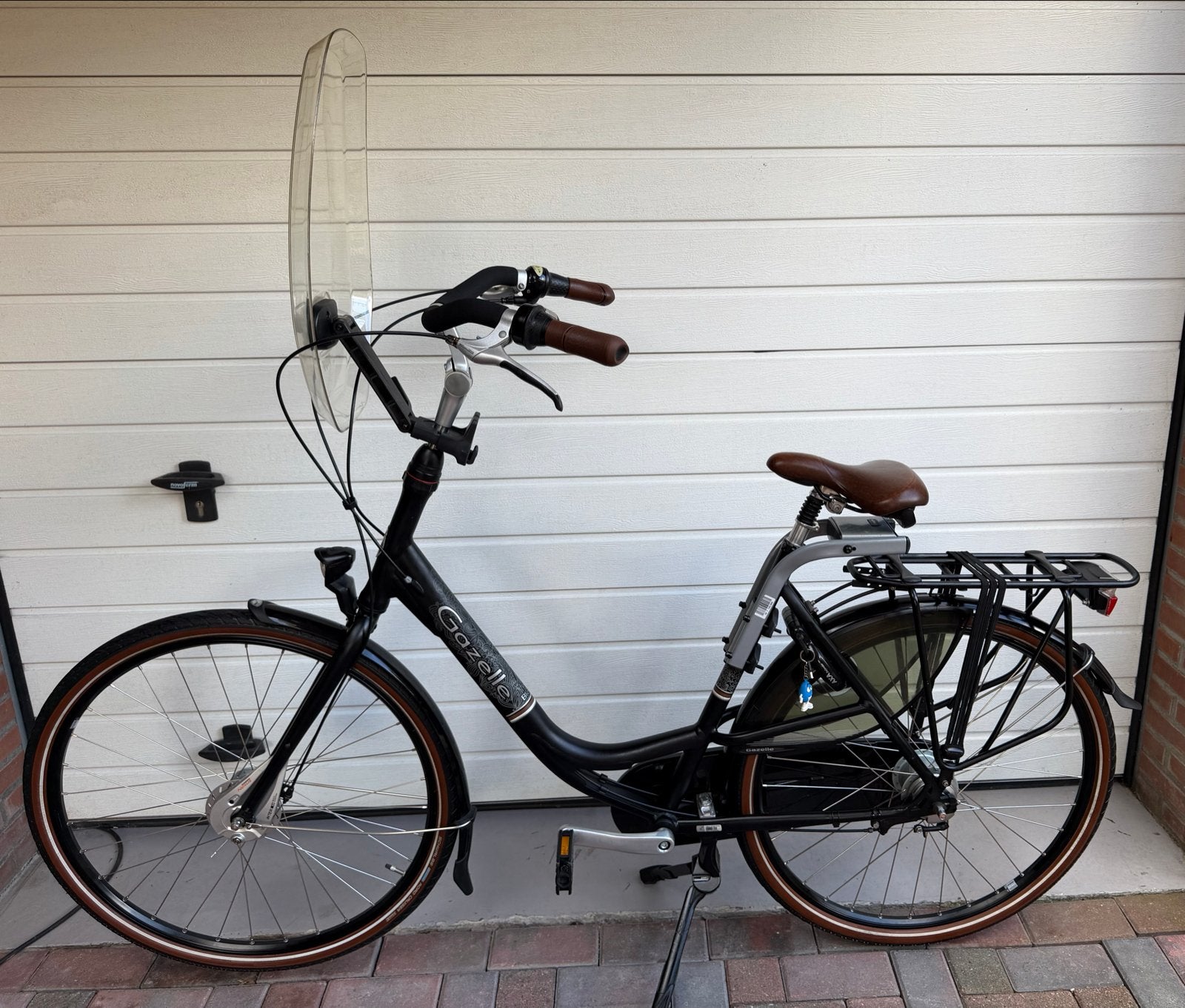 Gazelle boom mamma fiets met Yepp kinderzitjes en windscherm, Fietsen en Brommers, Versnellingen, Zo goed als nieuw, Gazelle, 56 cm of meer