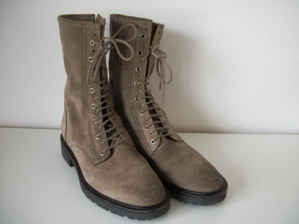 Lage Laarzen met Veter - Beige Bruin - 41 - Don Diego - zgan, Kleding | Dames, Schoenen, Don Diego, Bruin, Lage of Enkellaarzen