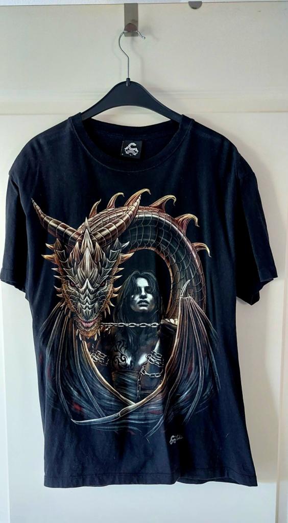 T-shirt, draak, kettingen, Caballo., Ophalen of Verzenden