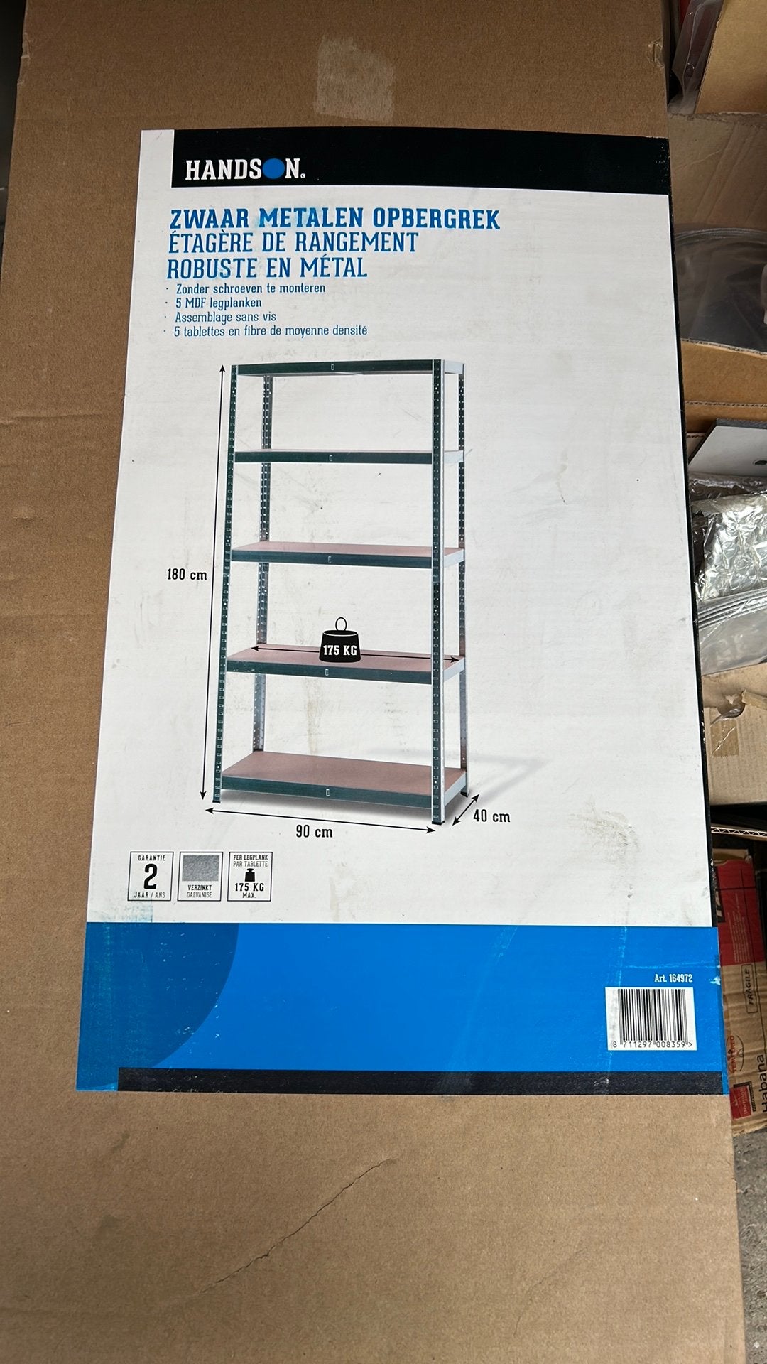 Stelling 180 hoog 90x40, Ophalen of Verzenden, Zo goed als nieuw
