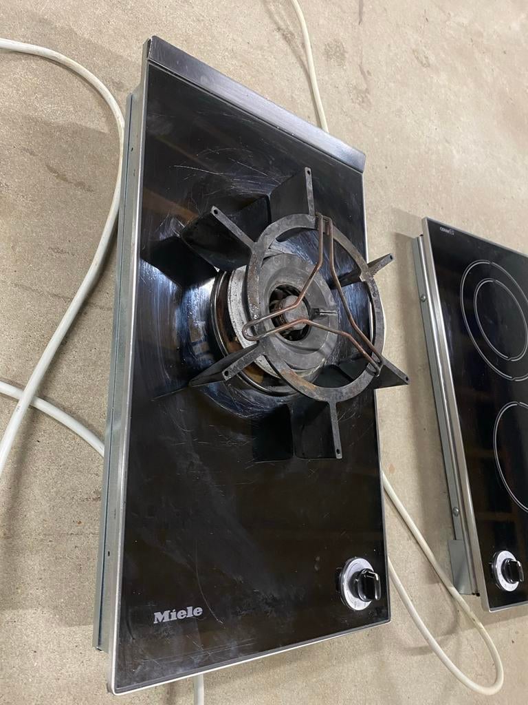 Miele inductie kookplaat met gas, Witgoed en Apparatuur, Kookplaten, Ophalen, Gebruikt, 3 kookzones of minder, Inbouw
