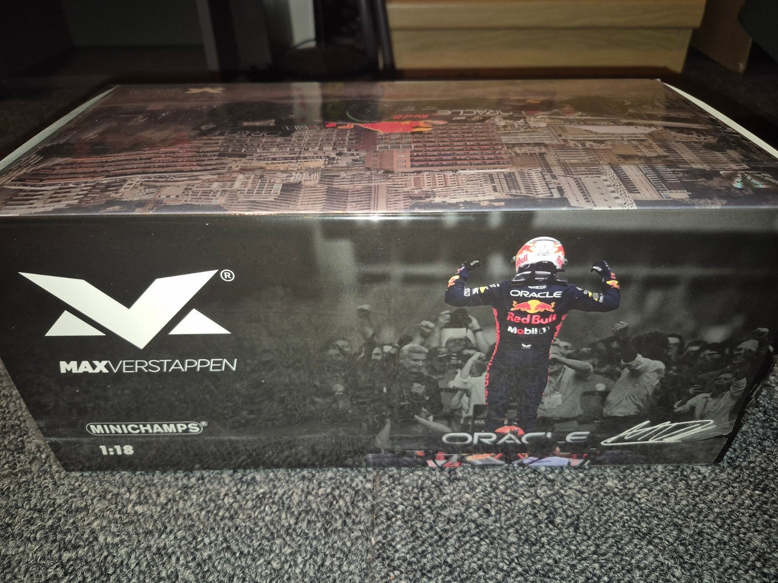 minichamps 1.18 max verstappen 2023 monaco gp ongeopend, Ophalen of Verzenden, Nieuw, Formule 1