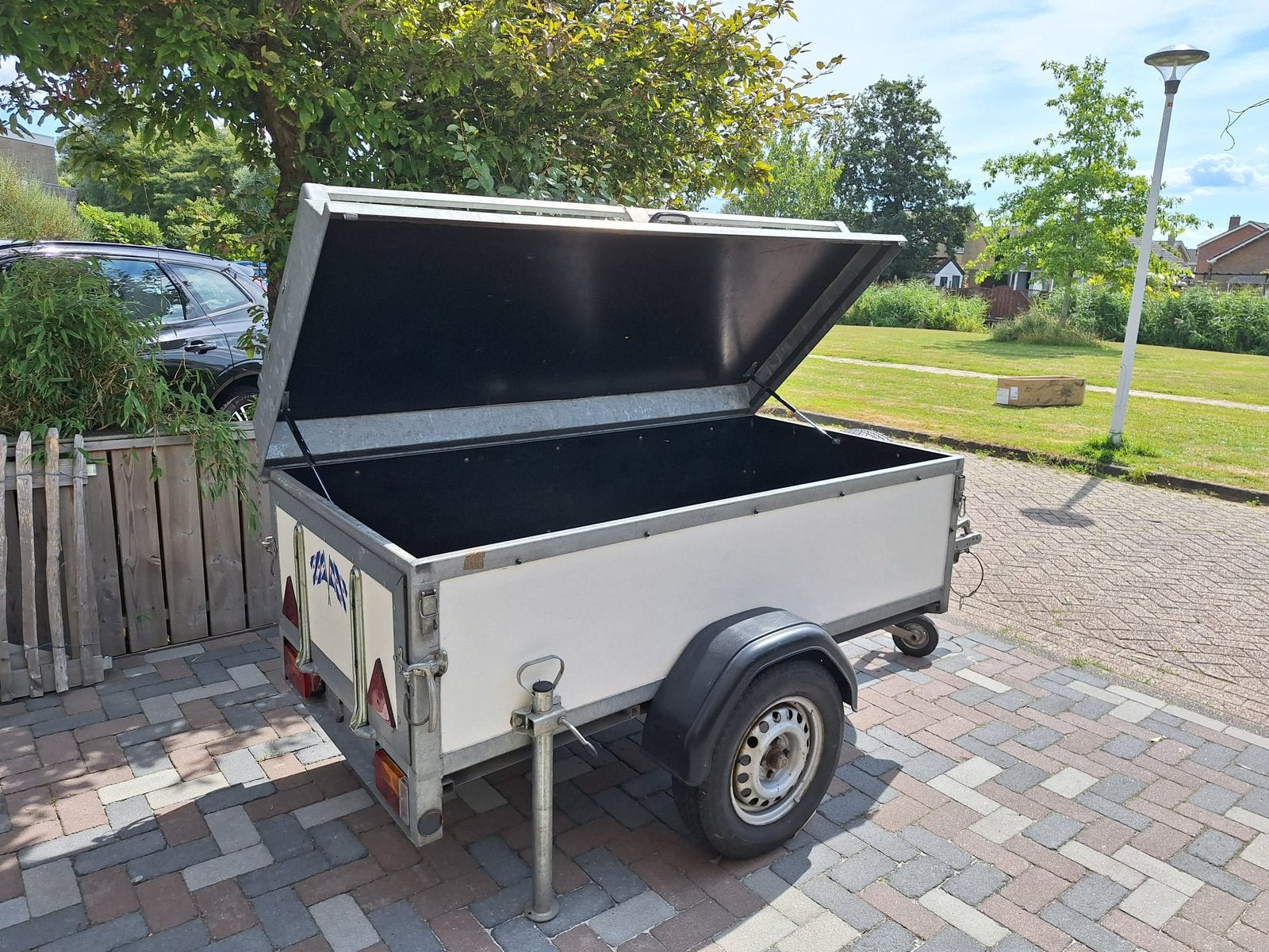Degelijke vakantie/bagage/markt aanhangwagen 200x100, Ophalen, Gebruikt