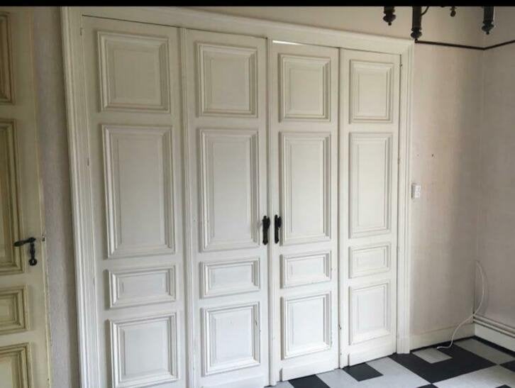 Prachtige set antieke zware pitchpine ensuitedeuren uit 1855, La belle porte, Jurgen.hoogenboezem@gmail.com, 215 cm of meer, Binnendeur