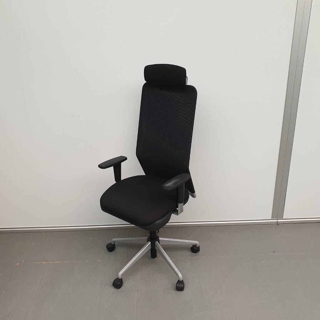 Sokon bureaustoel - zwarte stof / netweave zwarte stof, Ophalen, Gebruikt, Zwart