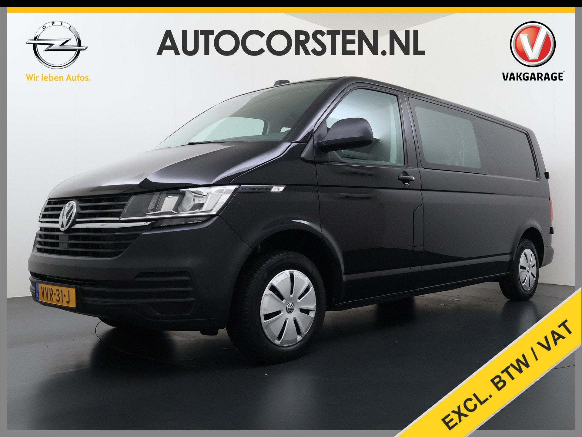 Volkswagen Transporter 2.0TDI Dubbele Cabine 6-Persoons L2H1, Auto's, Voorwielaandrijving, Stof, Gebruikt, 4 cilinders