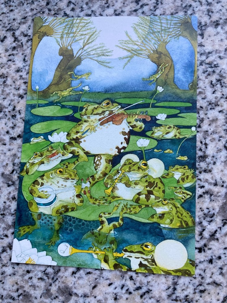 Kaart met kikkers, Ophalen of Verzenden, Natuur