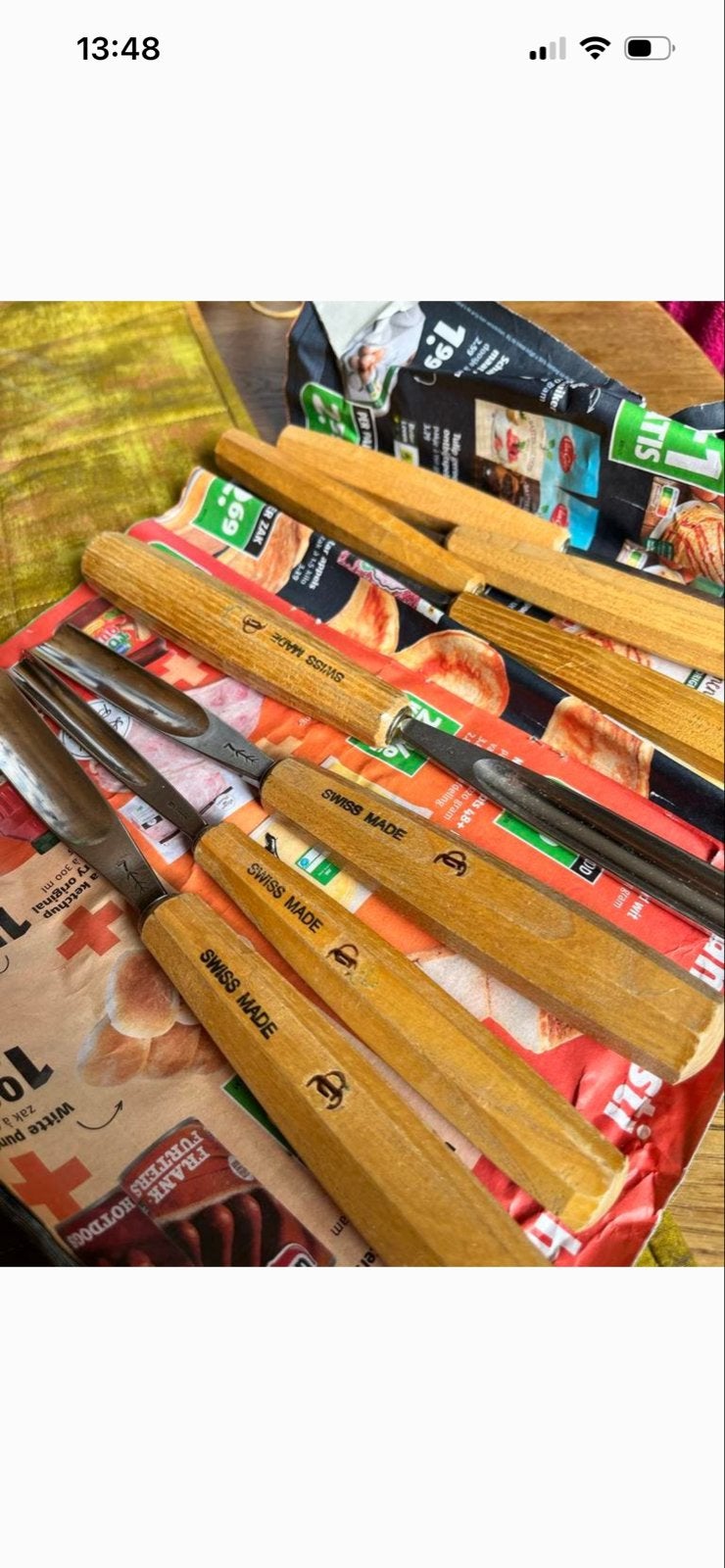 Pfeil gutsen set - 8 stuks - Swiss Made, Ophalen of Verzenden, Gebruikt, Beitel, Overige merken
