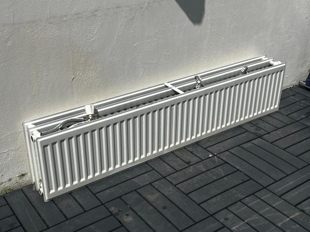 Dubbele convector 3-plaats radiator 300x1400m, Doe-het-zelf en Verbouw, Verwarming en Radiatoren, Ophalen, 30 tot 80 cm, Gebruikt