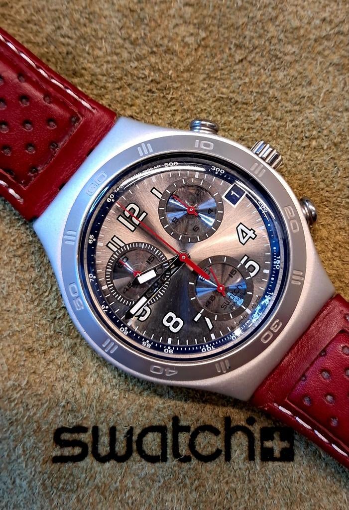 VERKOCHT. Swatch Irony Chronograaf - zo goed als nieuw, Sieraden, Tassen en Uiterlijk, Horloges | Heren, Ophalen, Zo goed als nieuw