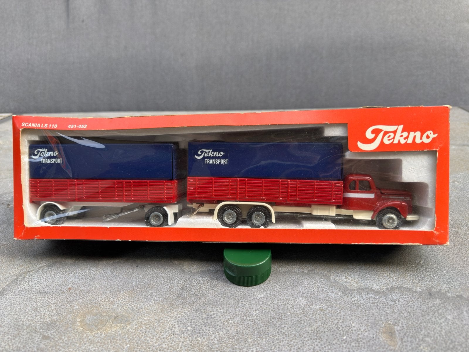 Tekno Scania LS 110 Transport Vrachtwagen met Aanhanger, Overige merken, 1:32 tot 1:50, Nieuw, Ophalen of Verzenden