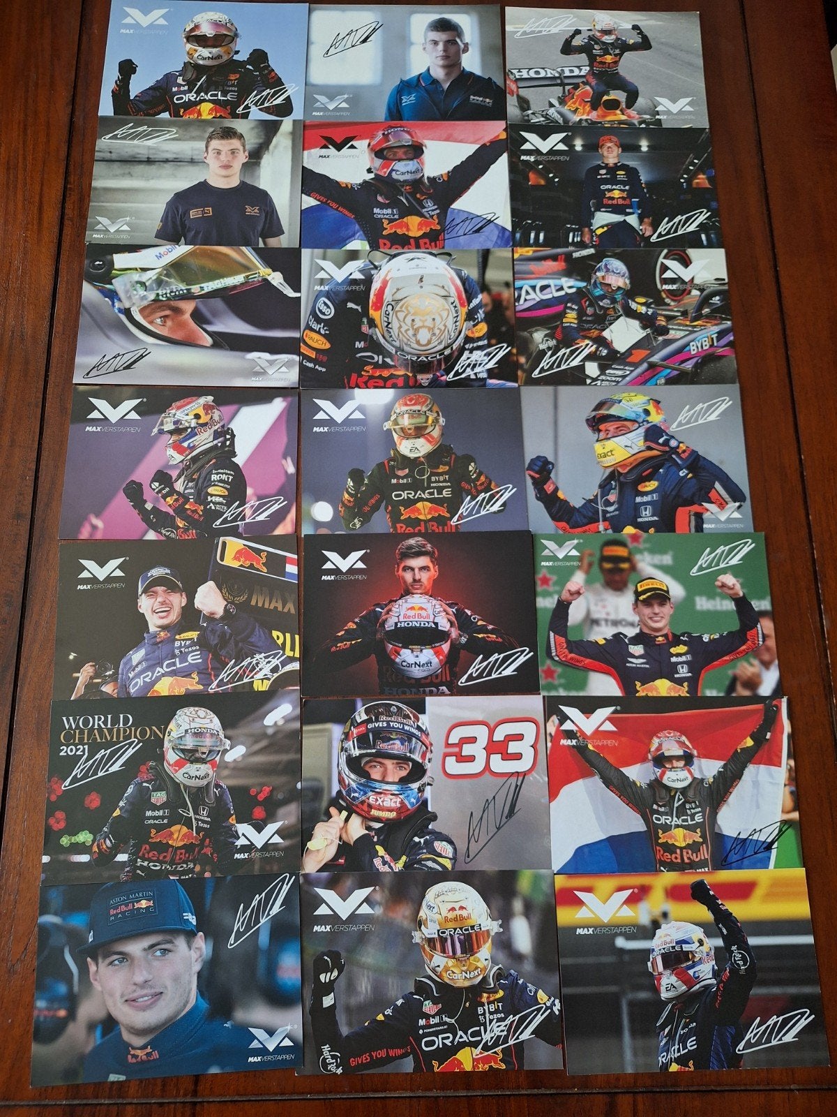 Max Verstappen handtekening kaarten., Verzamelen, Ophalen of Verzenden, Zo goed als nieuw, Formule 1