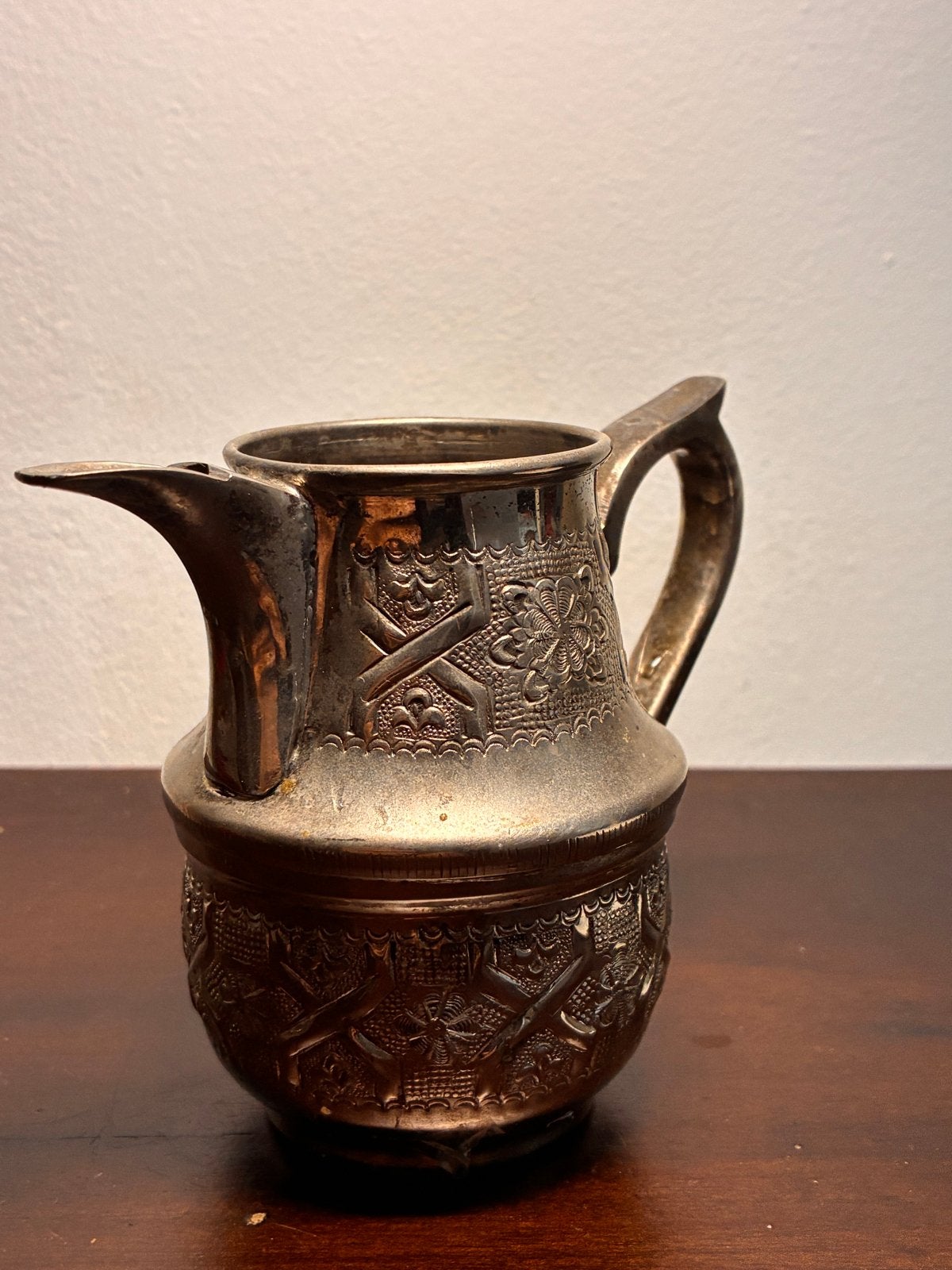 Antieke verzilverde Marokkaanse melkkan, Ophalen of Verzenden, Zilver