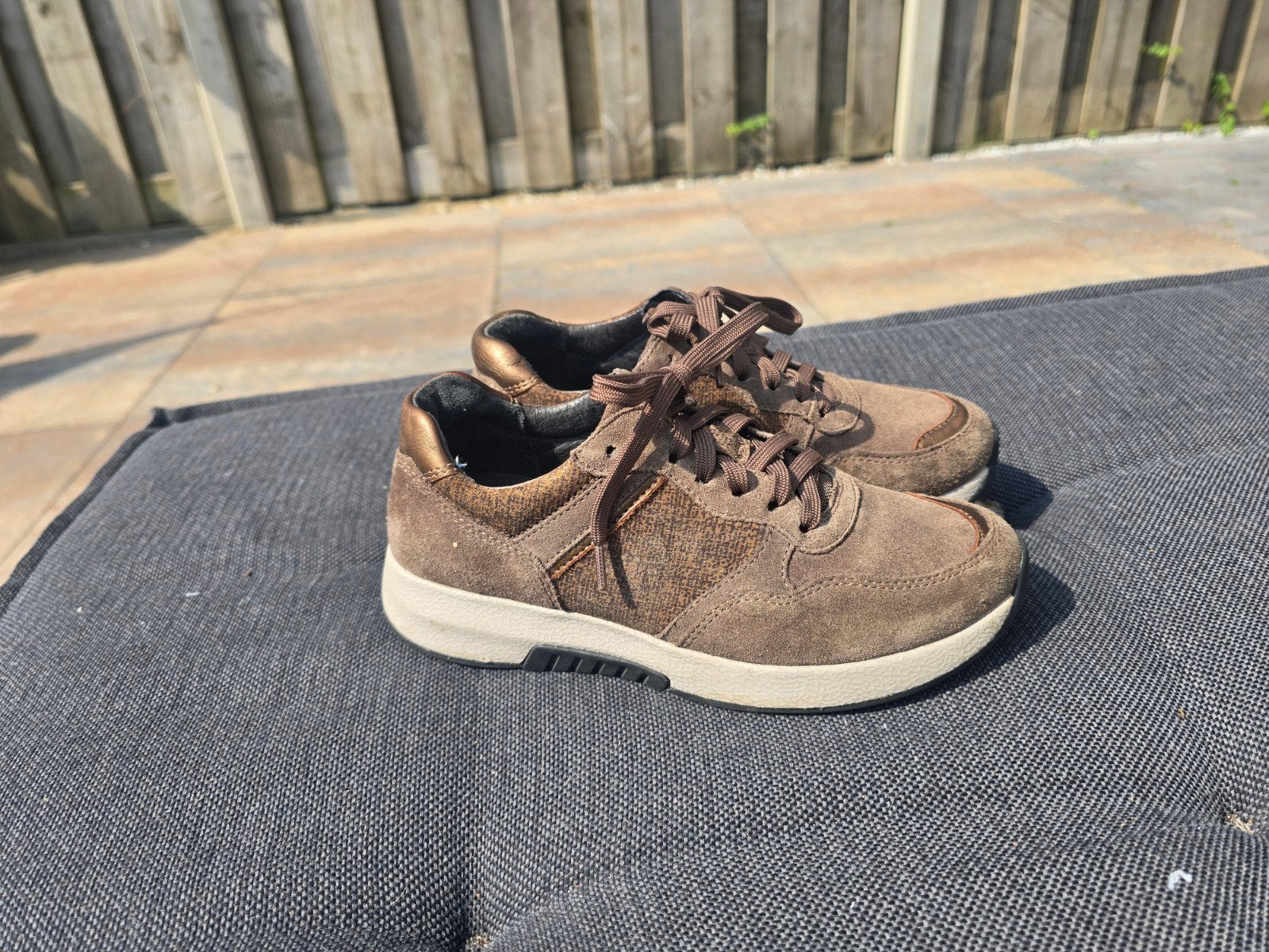 Rollingsoft Gabor taupe sneakers zgan maat 3 35,5 36, Rollingsoft, Beige, Ophalen of Verzenden, Sneakers of Gympen