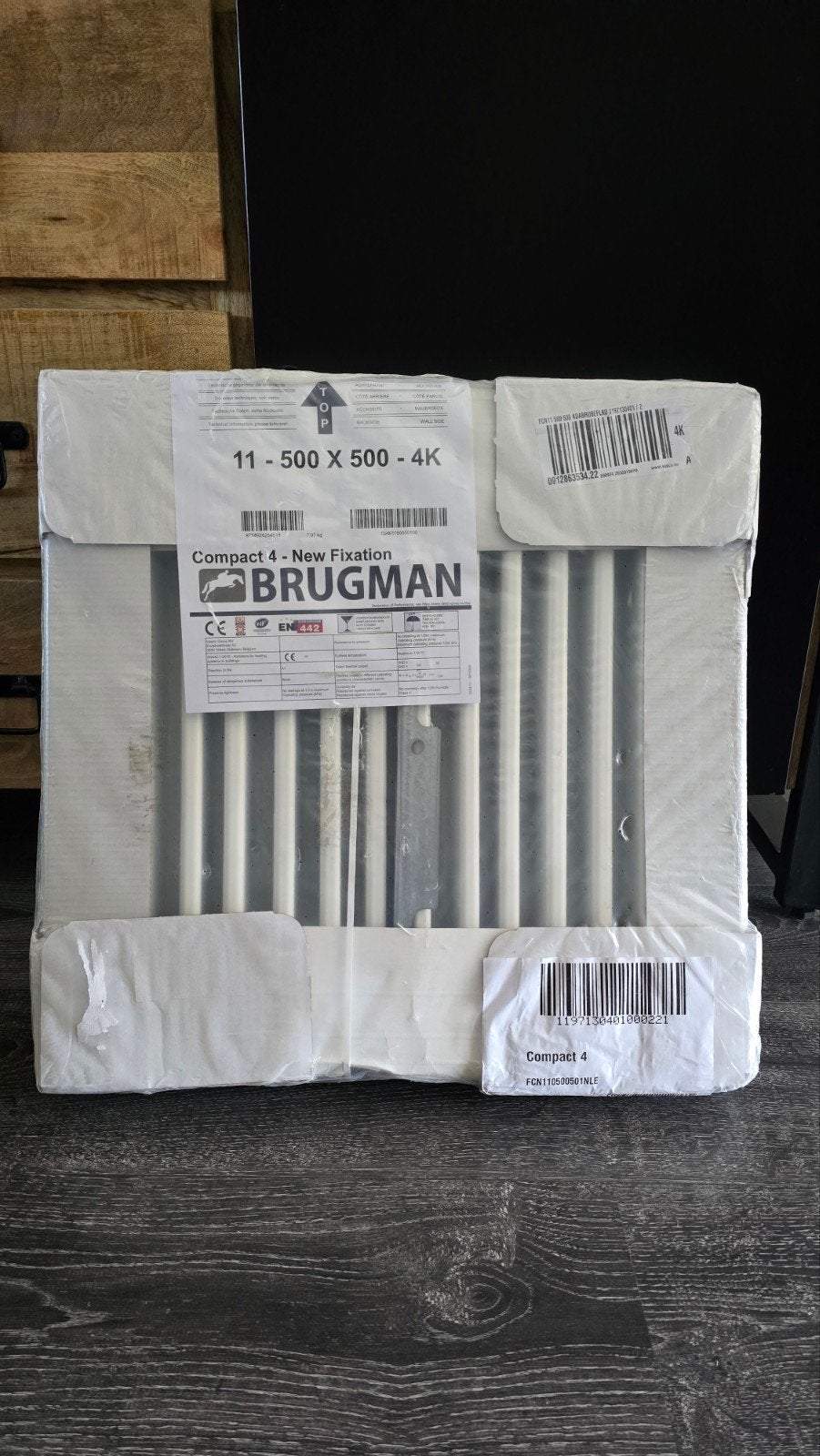 Nieuwe Brugman compact 4 radiator 500x500, 30 tot 80 cm, Radiator, Nieuw, Minder dan 60 cm